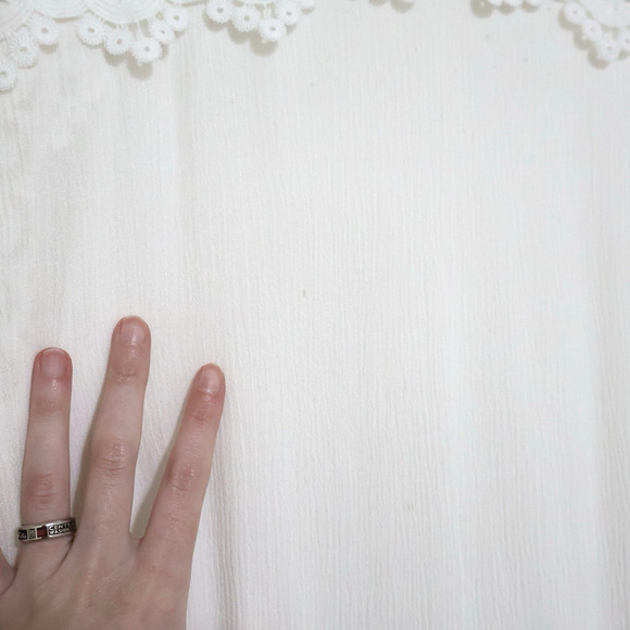 Lulus Sweeten the Occasion White Lace Short Sleeve Maxi Dress L Wedding Boho - Picture 8 of 11